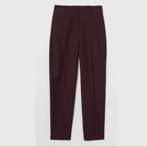 H&M Burgundy Ankle Length Slacks